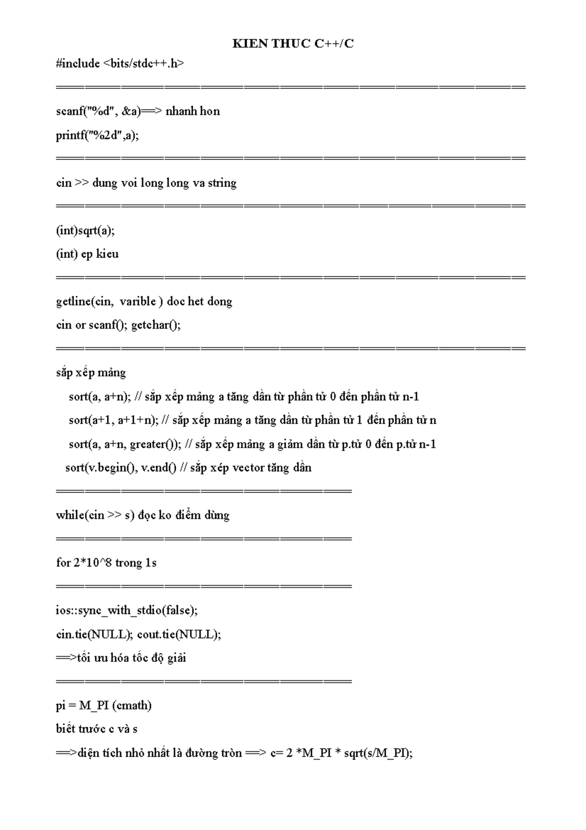 Kien thuc hay vai lol - KIEN THUC C++/C #include scanf(