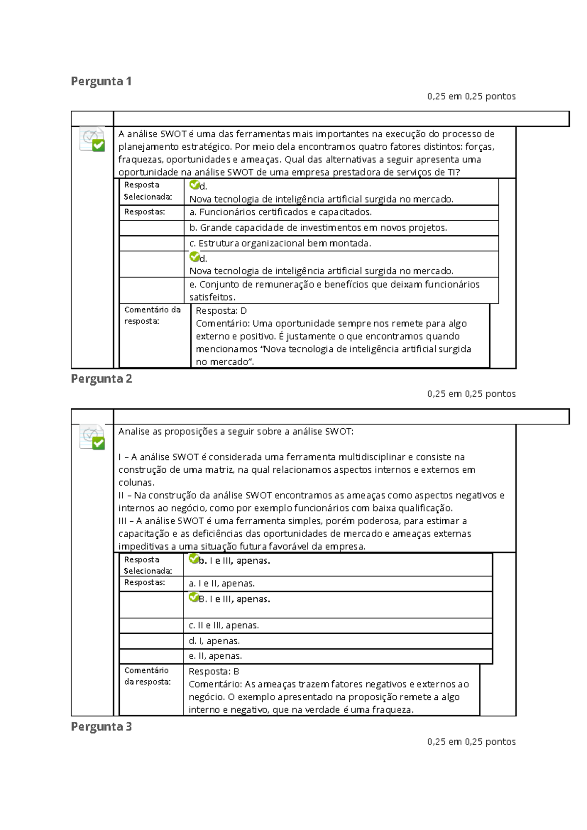Unidade 2 - Análise SWOT e Planejamento Estratégico de TI (TI UNIP ...