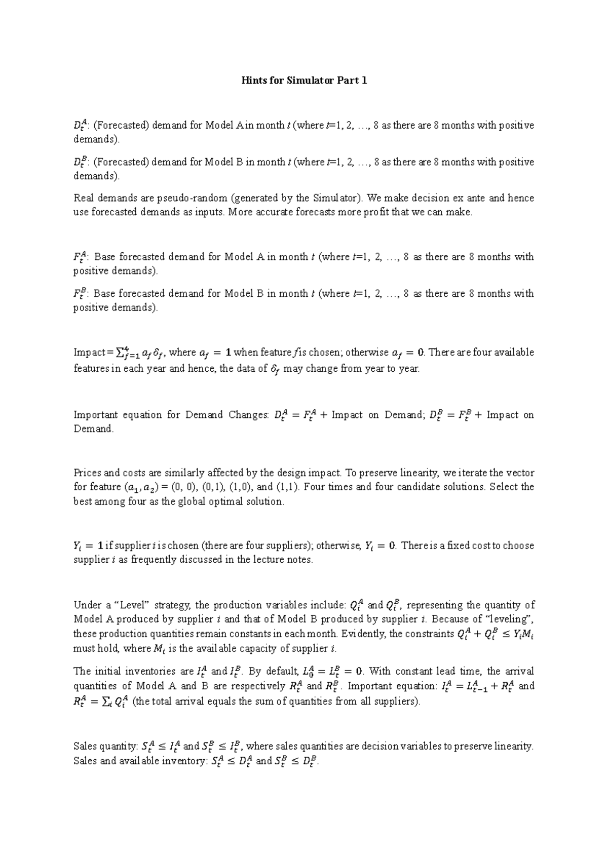 Simulation Hints for Assignment 1 (2025 Sem 2) - Studocu