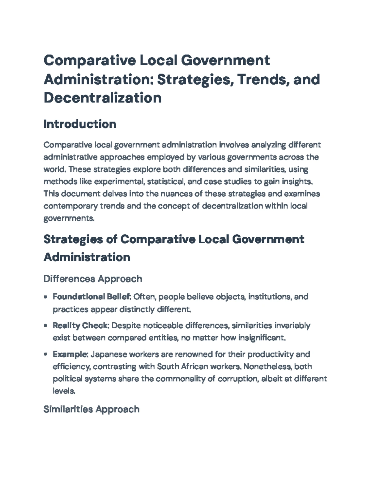 Legislative Framework for Local Government in SPA321 - Studocu