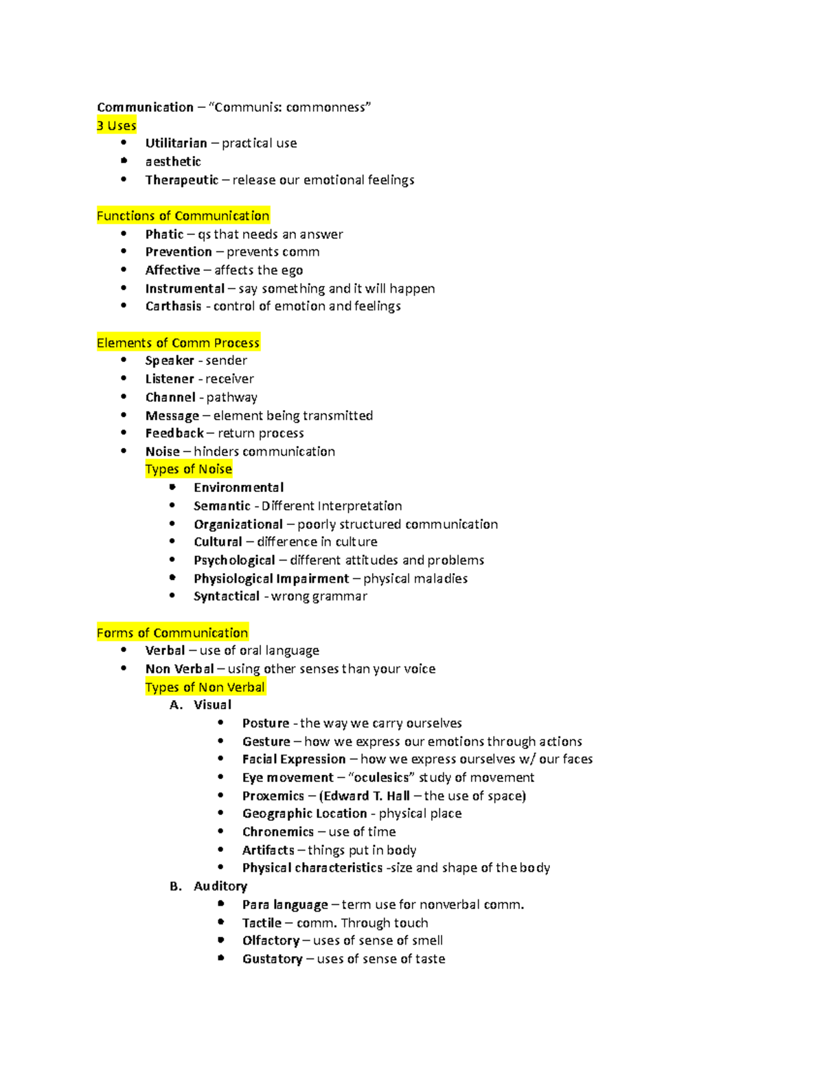Comm 101: Preliminary Review of Communication Principles and Models ...