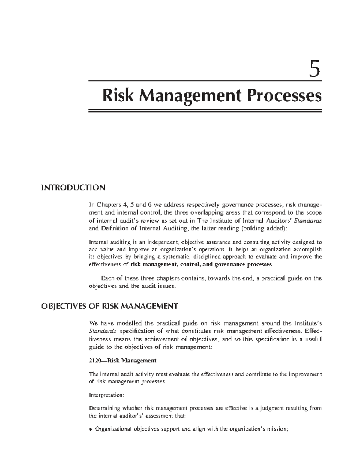 Chapter 5: Risk Management Processes (OPAUD) - Studocu