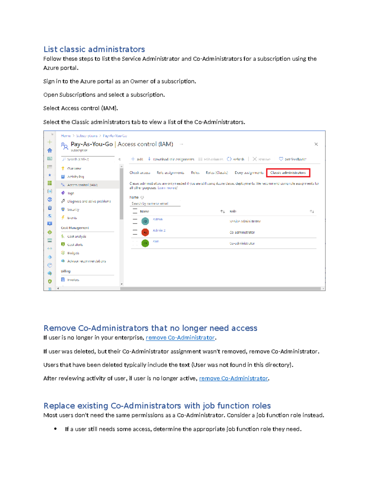 Azure Classic Administrators Guide: Managing Access Roles and Users ...