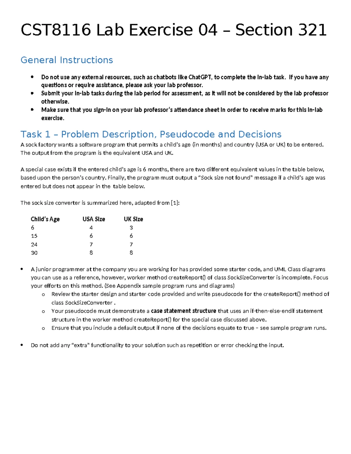 CST8116 Practice Lab Exam 2 Solutions and Complete Java Code