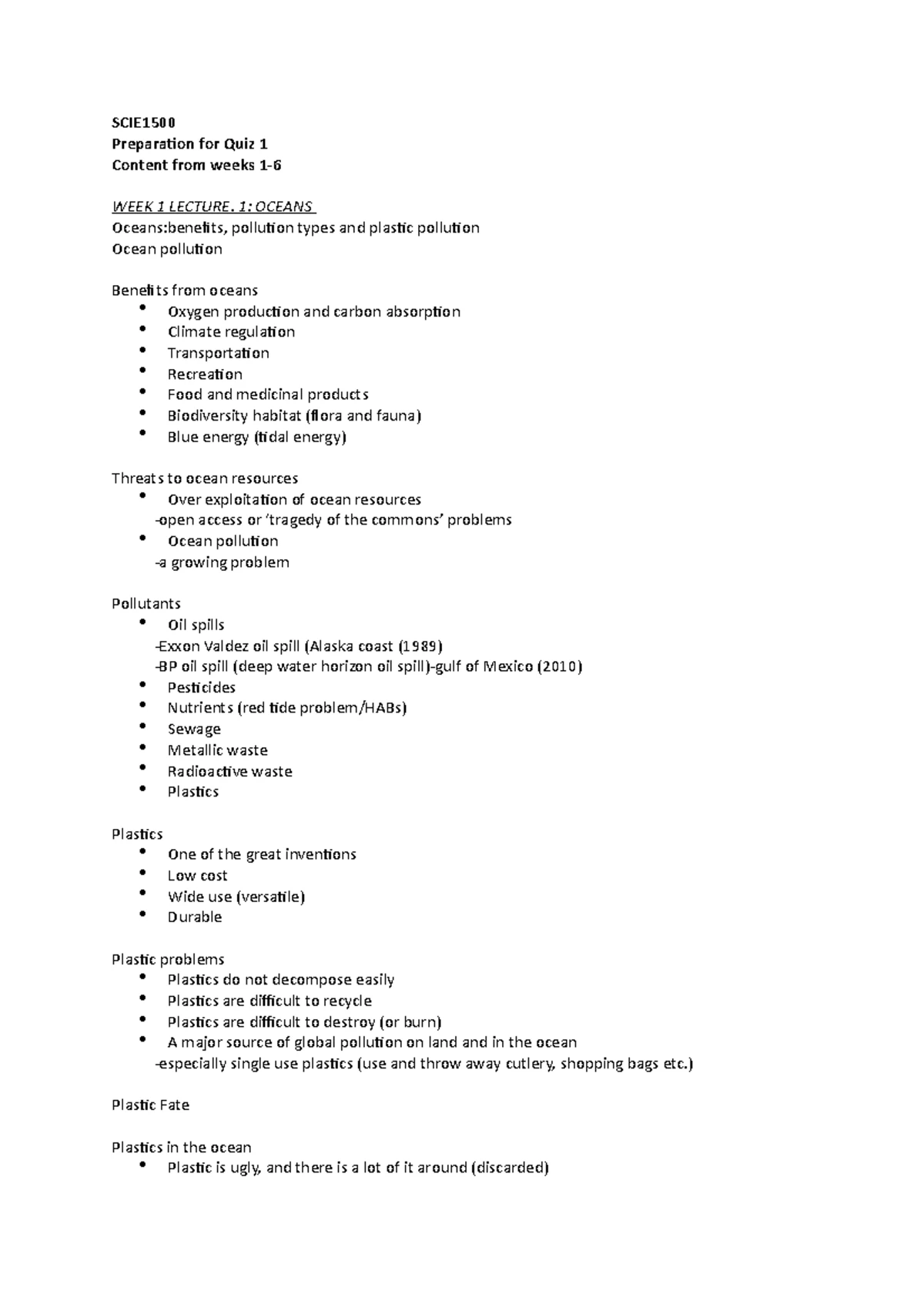 Final Exam Sample Questions for Course Code: G112 - Studocu