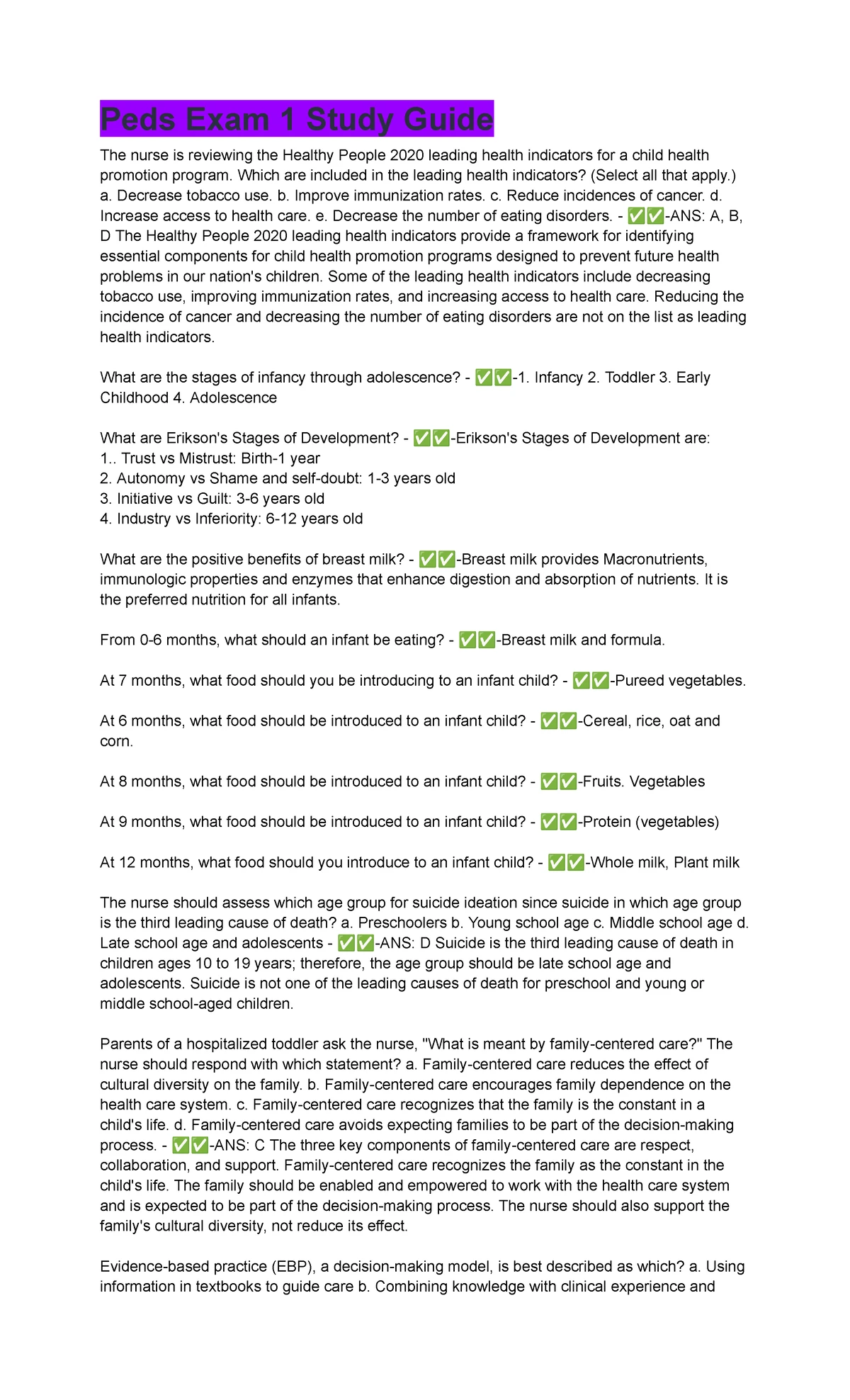 Chapter 1 - Perspectives in Pediatric Nursing Guide Actual Questions ...