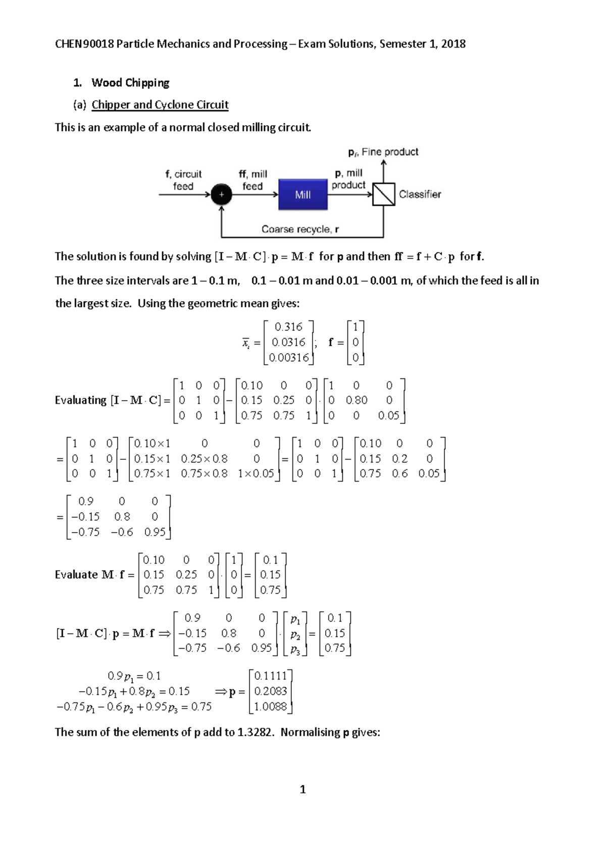 CHEN90018 2018 Final Exam Solutions and Detailed Answers - Studocu
