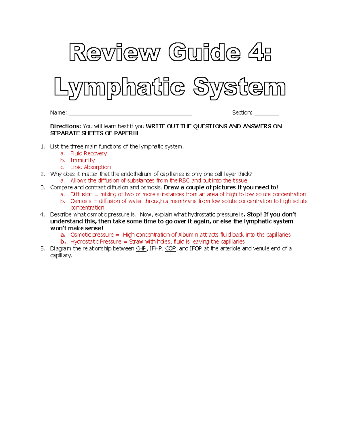 4 Lymphatic System Final Exam Study Guide 2021 - Studocu