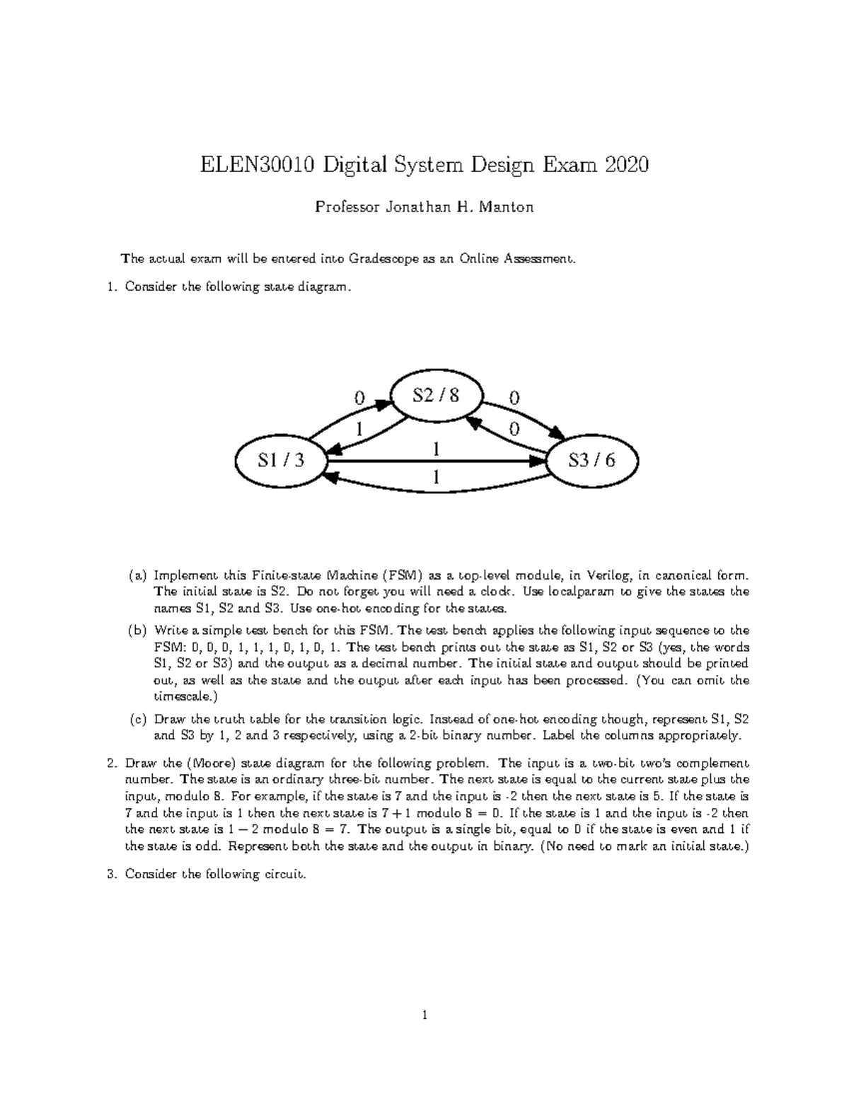 Final Exam Notes - Summary of Digital Systems (Course Code: 2023) - Studocu