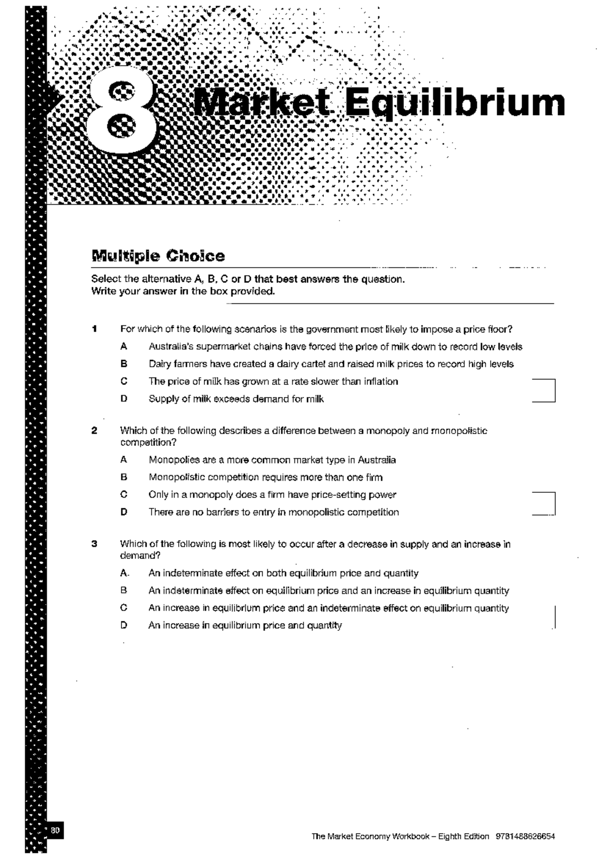 8 - Market Equilibrium Multiple Choice Questions and Answers - Studocu