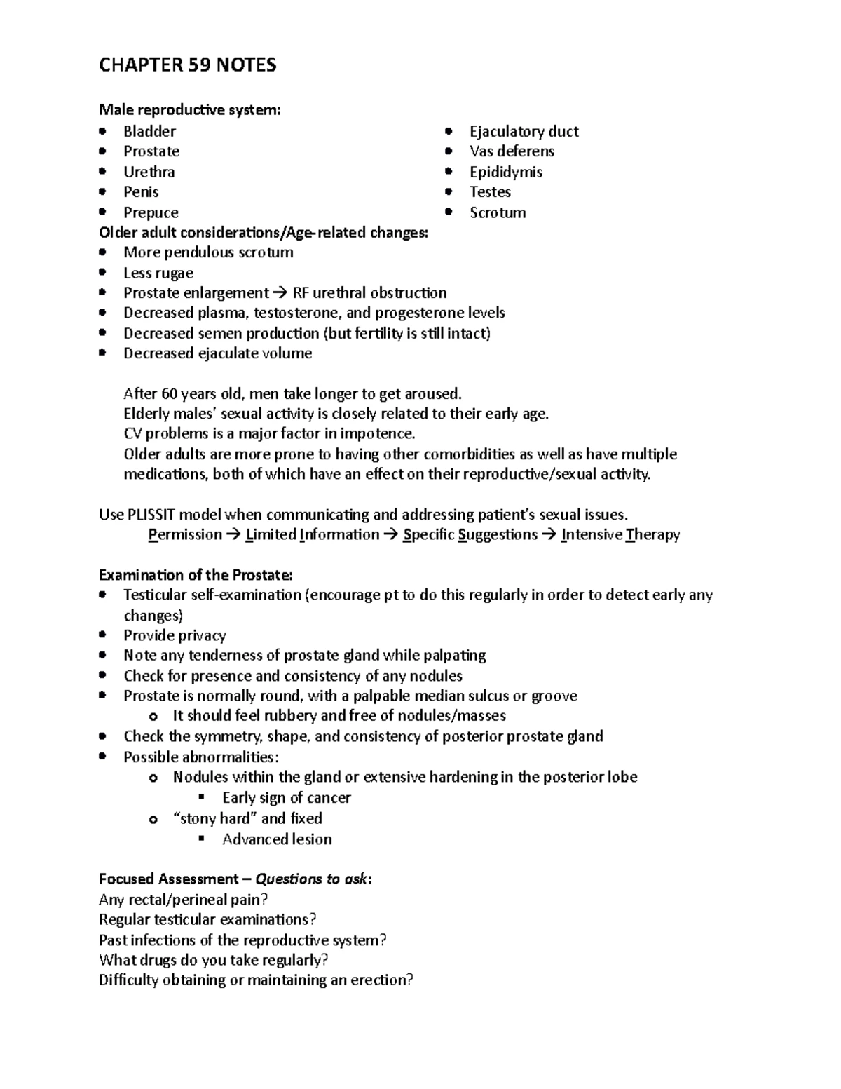 Med Surg Notes: GI Assessment & Function (Chapter 38) - Studocu