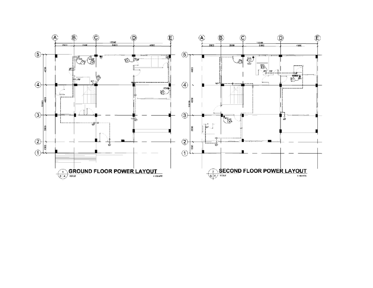 E3 - Ground and Second Floor Power Layouts - Studocu
