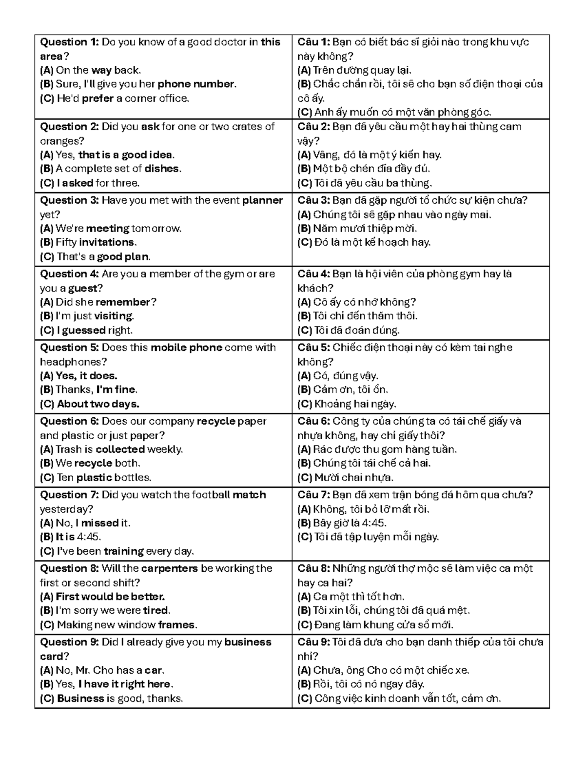 LCDay 9 - Practice Questions and Answers - Studocu