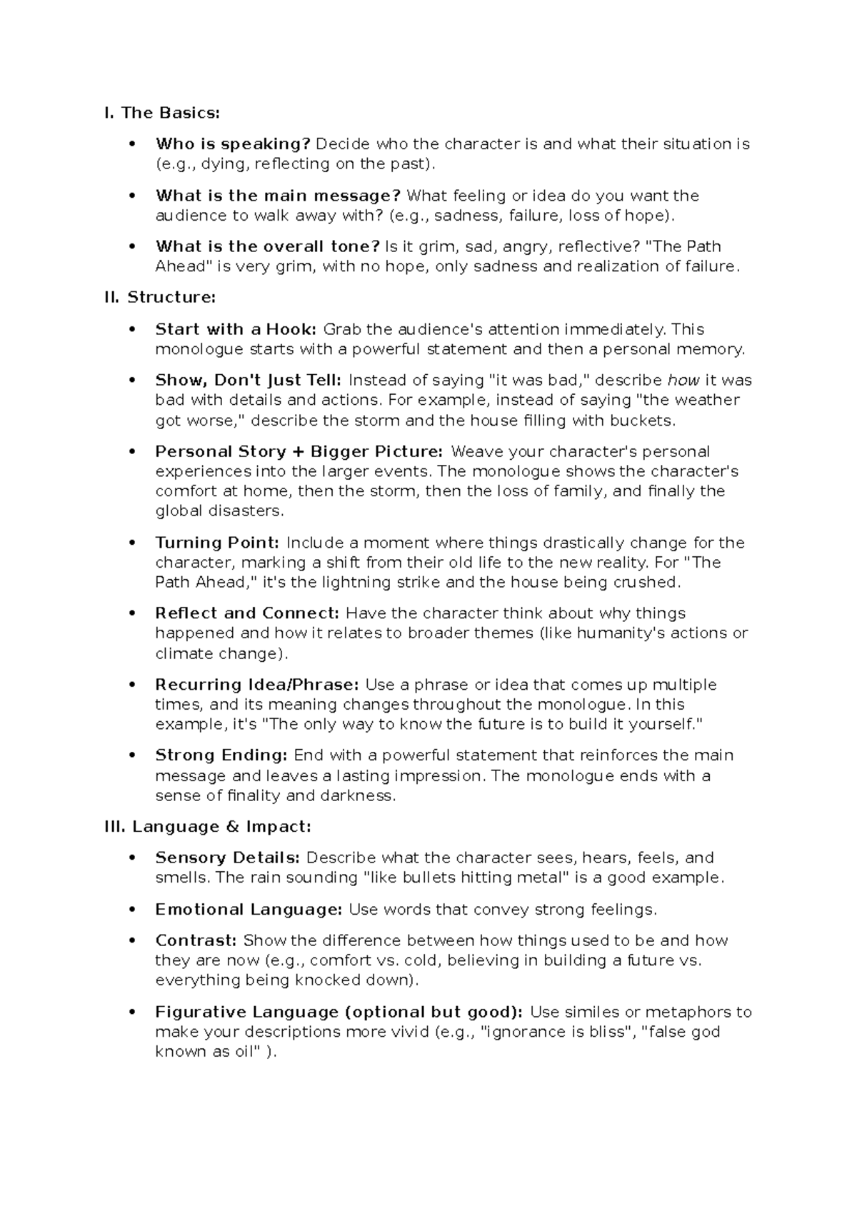 Creative Monologue Tips: Crafting Impactful Narratives for ENG 101 ...