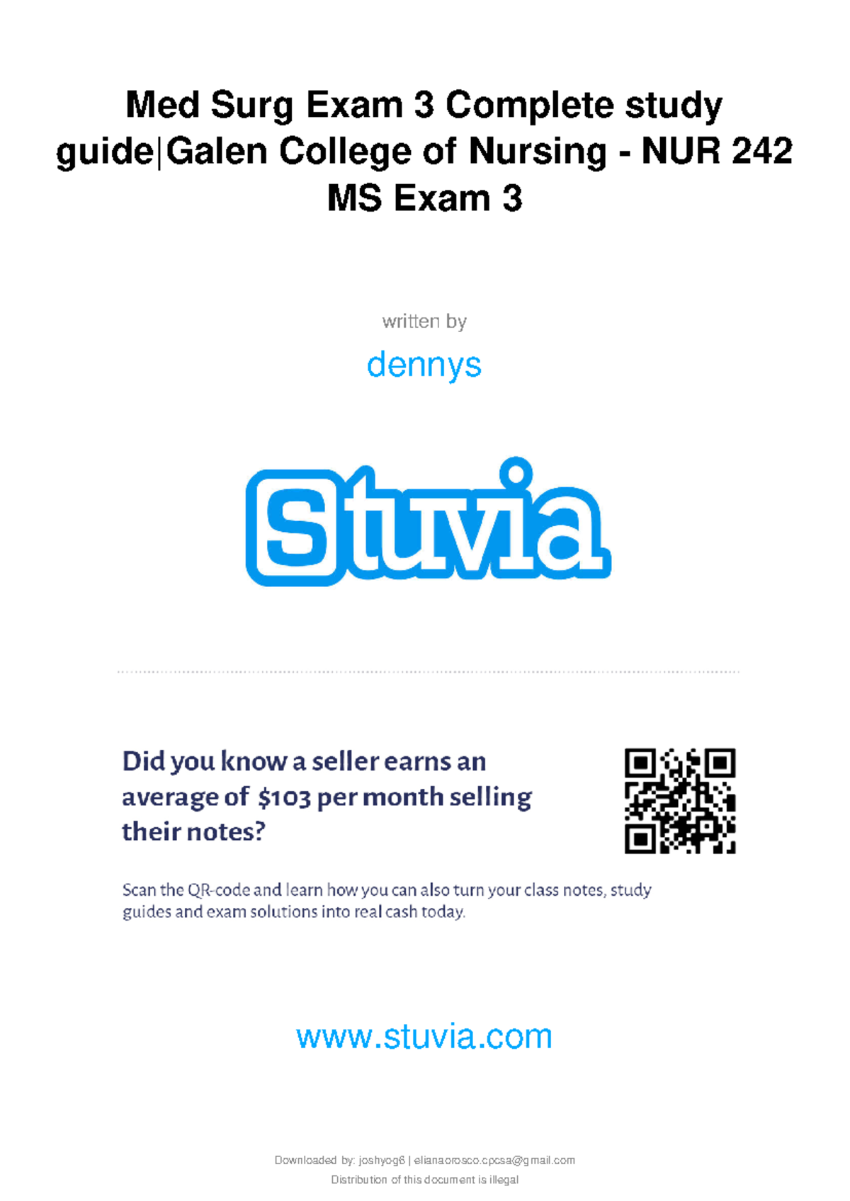 NUR 242 Med Surg Exam 3 Complete Study Guide - Galen College - Studocu