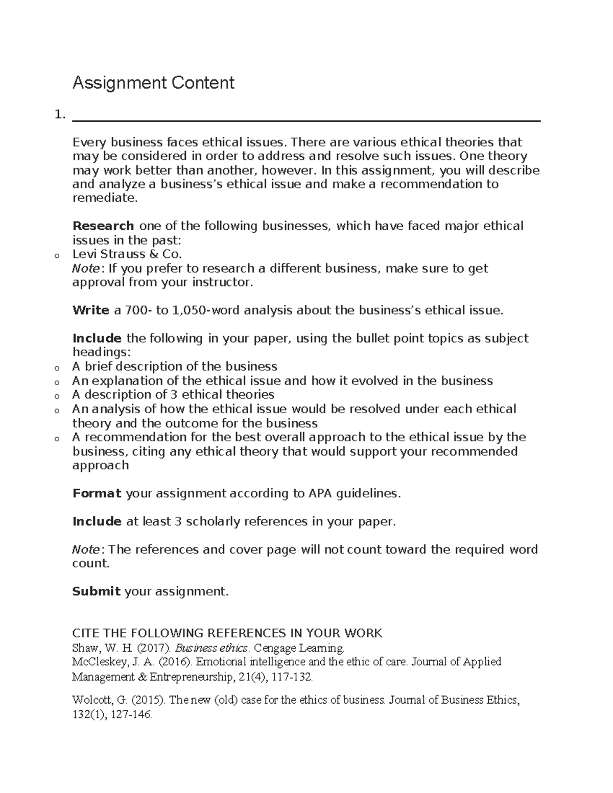 Assignment Content - Perfect revision materialPerfect revision material ...