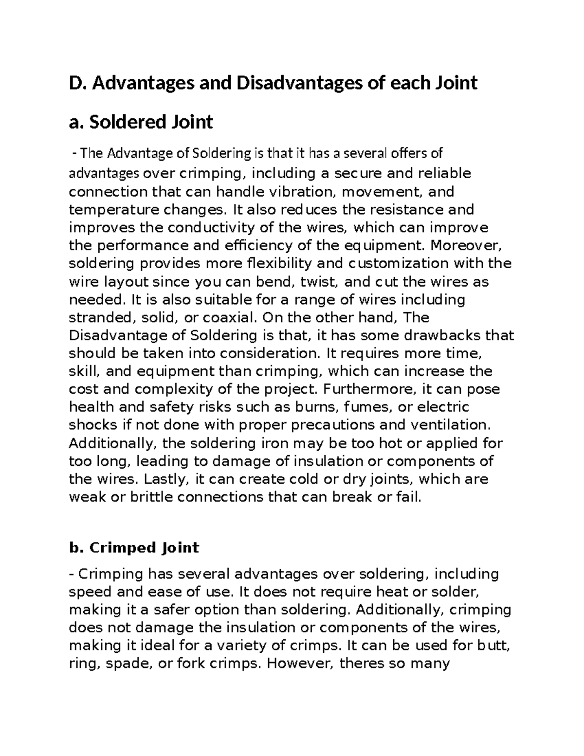 Advantages and Disadvantages of Soldered vs Crimped Joints - ICT D ...