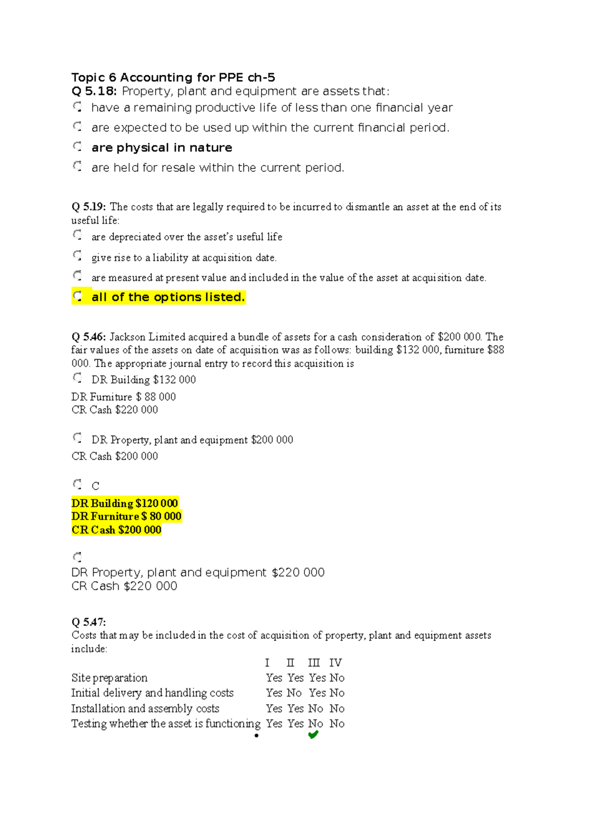 Title: Topic 6: PPE Accounting Insights and Key Q&As - Ch 5 - Studocu
