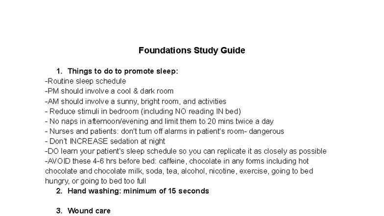 Foundations Study Guide: Key Concepts for Nursing Practice - Studocu