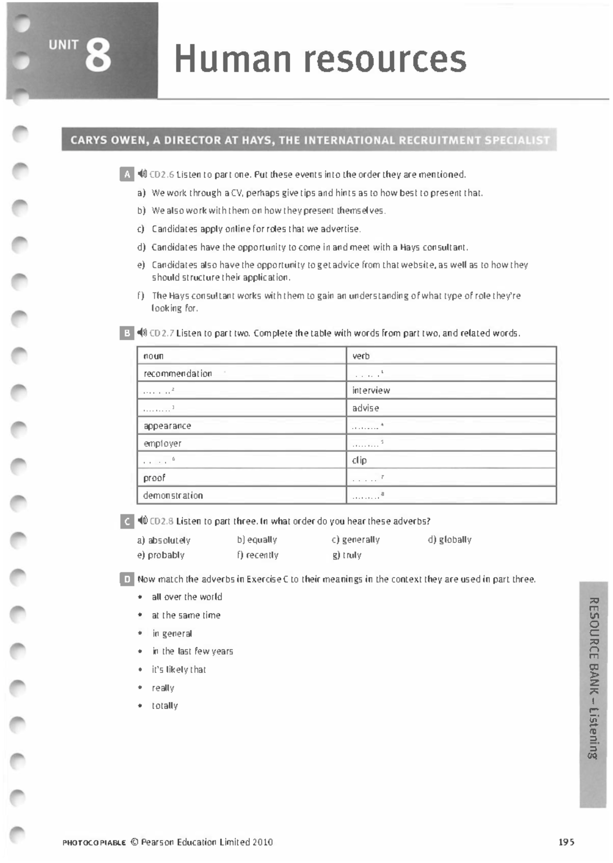 UNIT 8 - Listening Practice PDF Notes - Studocu