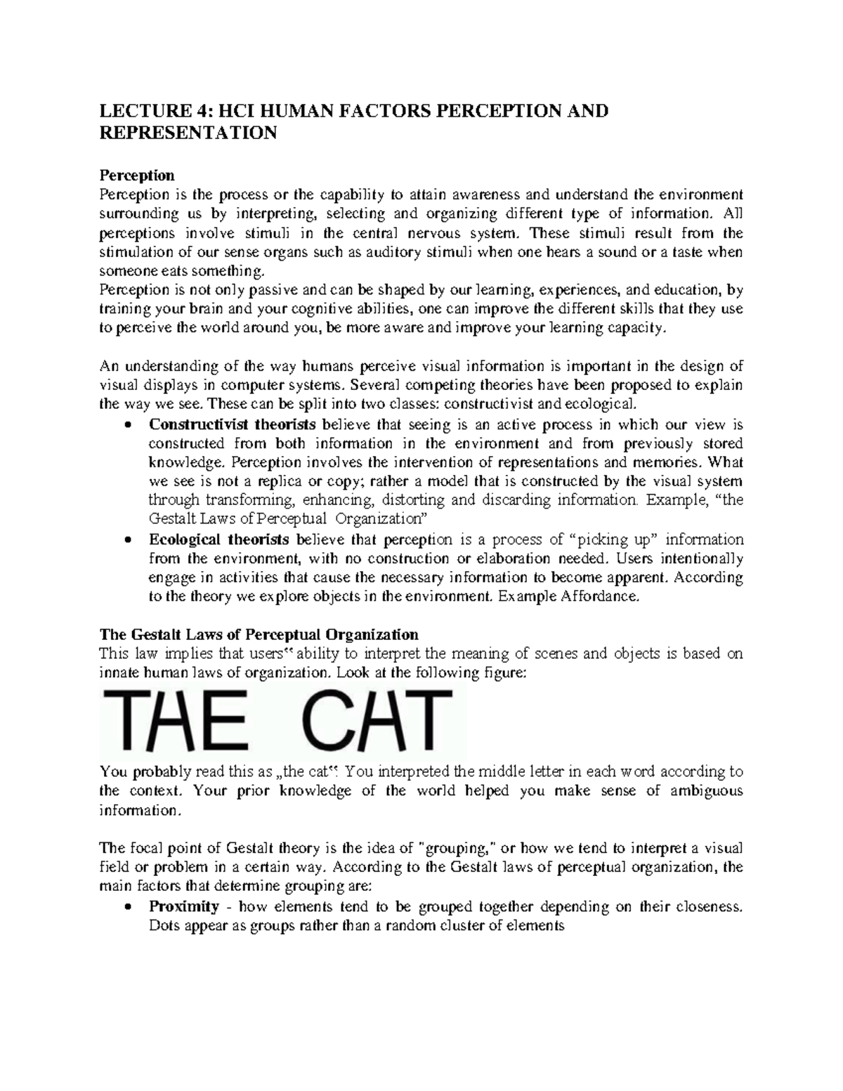 Gestalt Laws Of Perception Hci