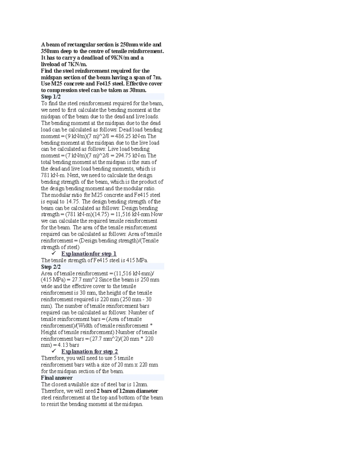 Quantity Surveying Assignment - Civil Engineering - Studocu