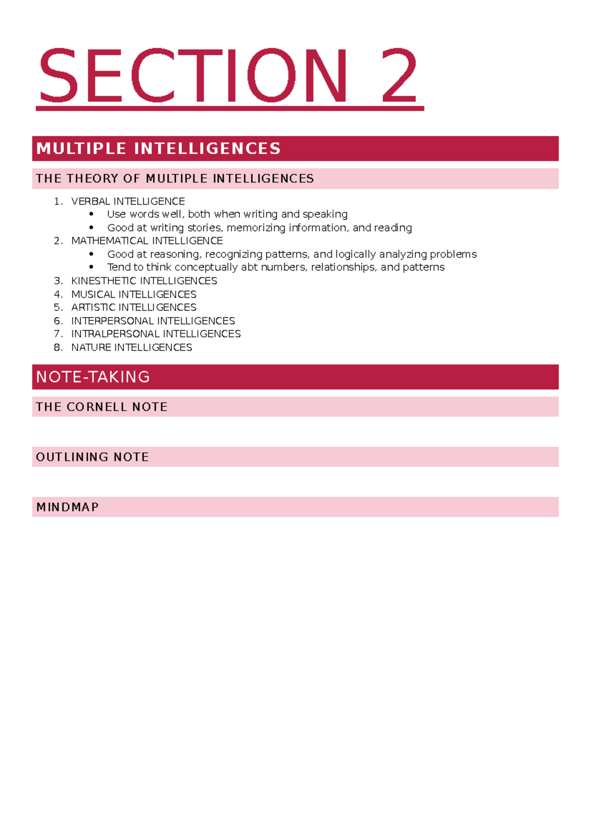 Phuongw Phaps HOCJ TAPJ Tiengs ANH: Multiple Intelligences & Critical ...