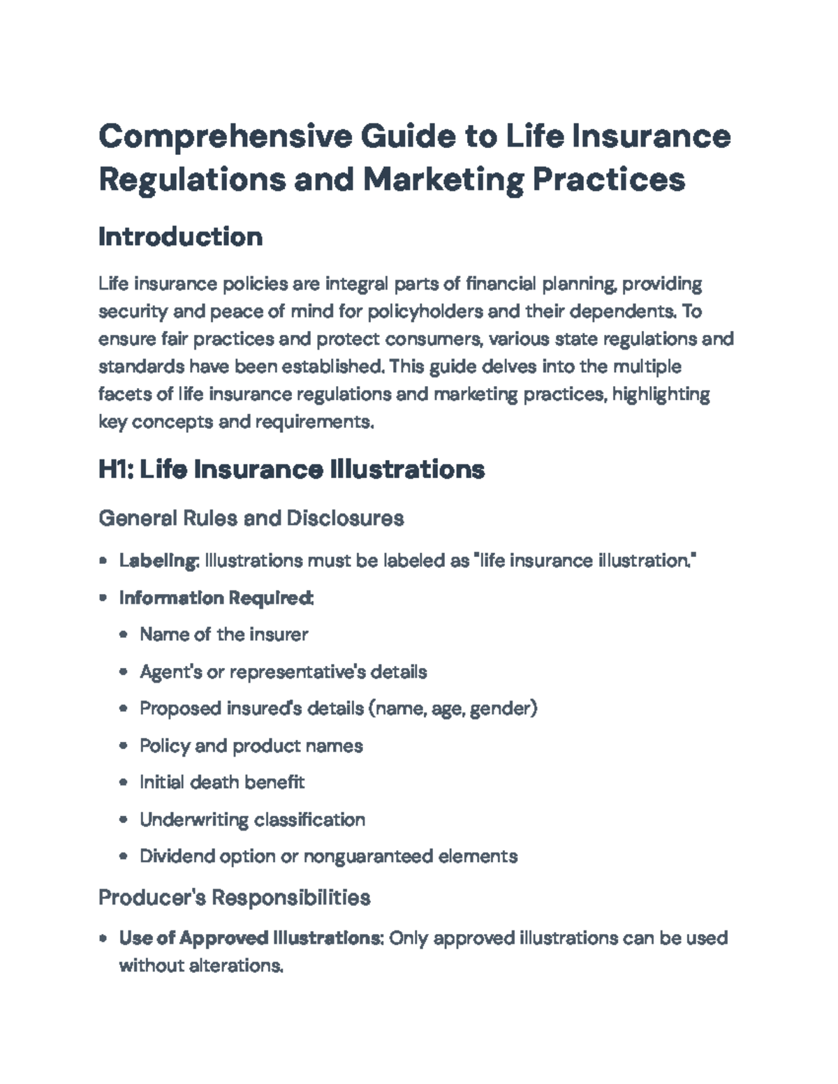 Comprehensive Guide to Life Insurance Regulations and Marketing ...