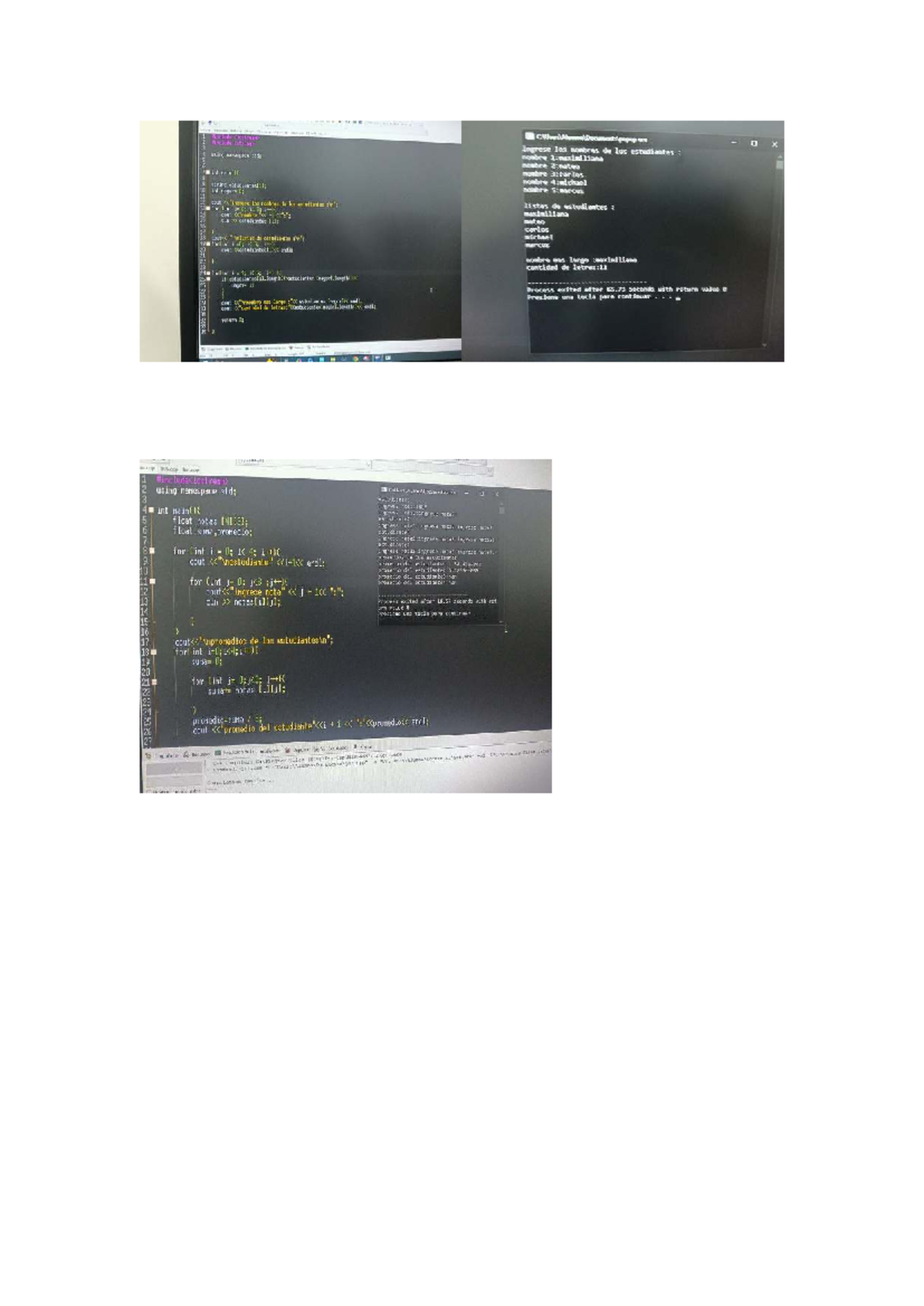Estudiantes y Notas: Ejercicios de Programación en C++ - Studocu