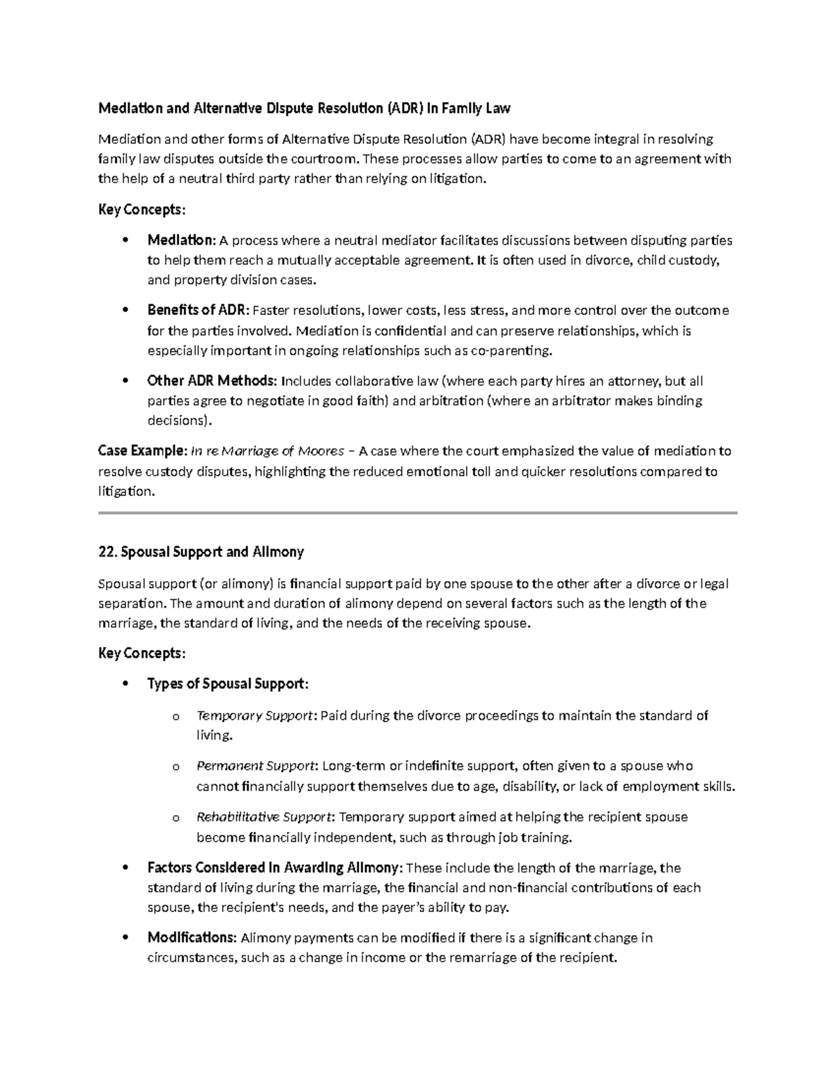 Mediation and Alternative Dispute Resolution - These processes allow ...