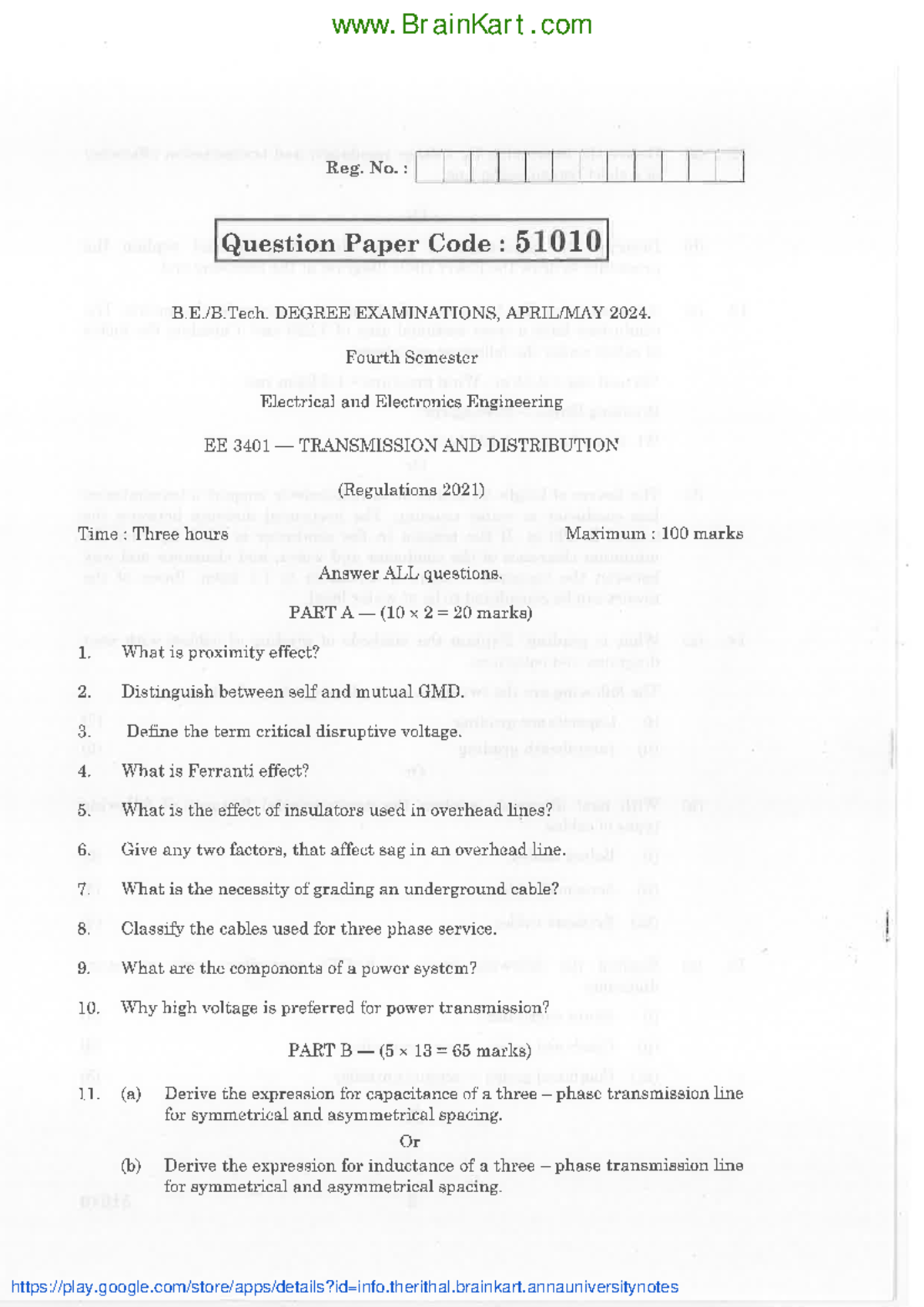 Transmission and Distribution Exam Notes - EE3401 - Studocu