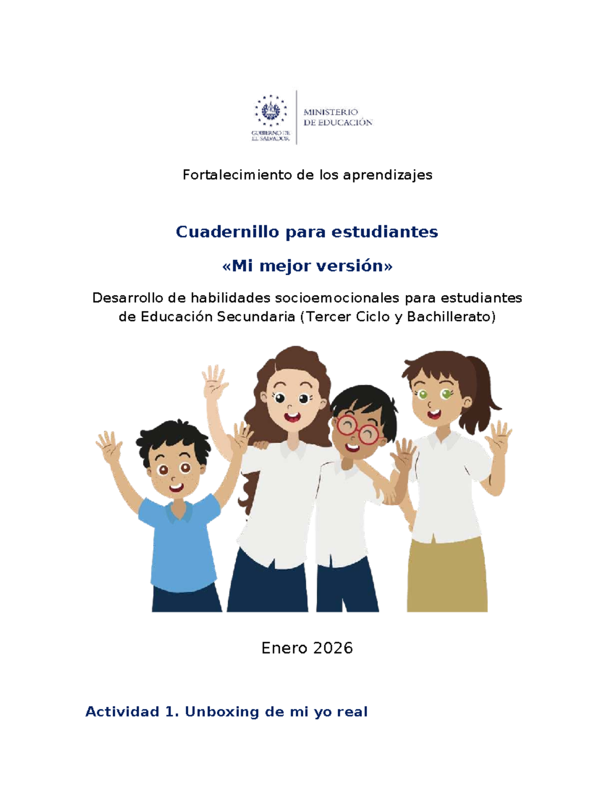 Cuadernillo de Actividades para el Desarrollo Socioemocional (Tercer Ciclo) - Document Preview
