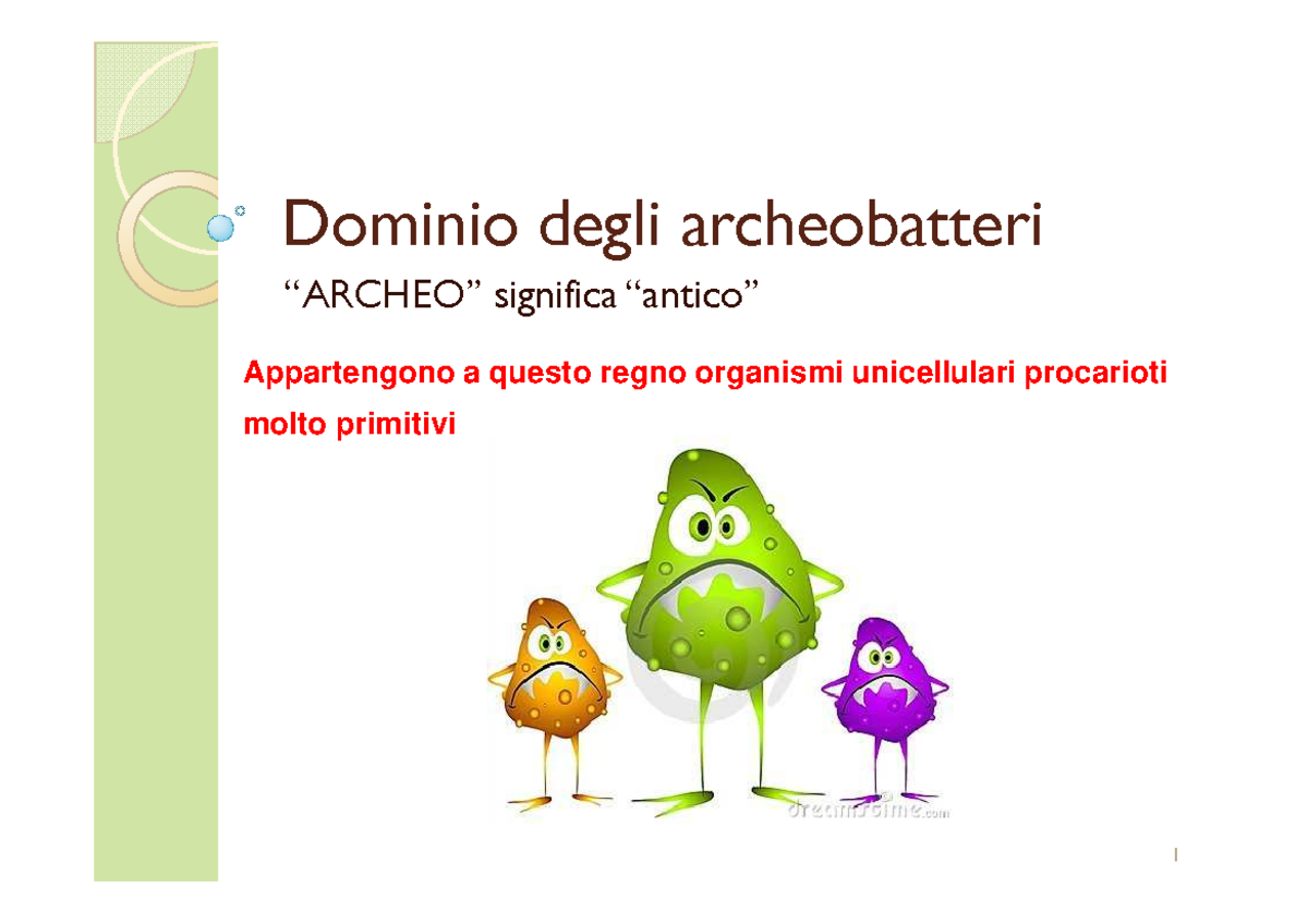 Scheda di Sostegno - Batteri e Virus: Archeobatteri ed Eubatteri - Studocu