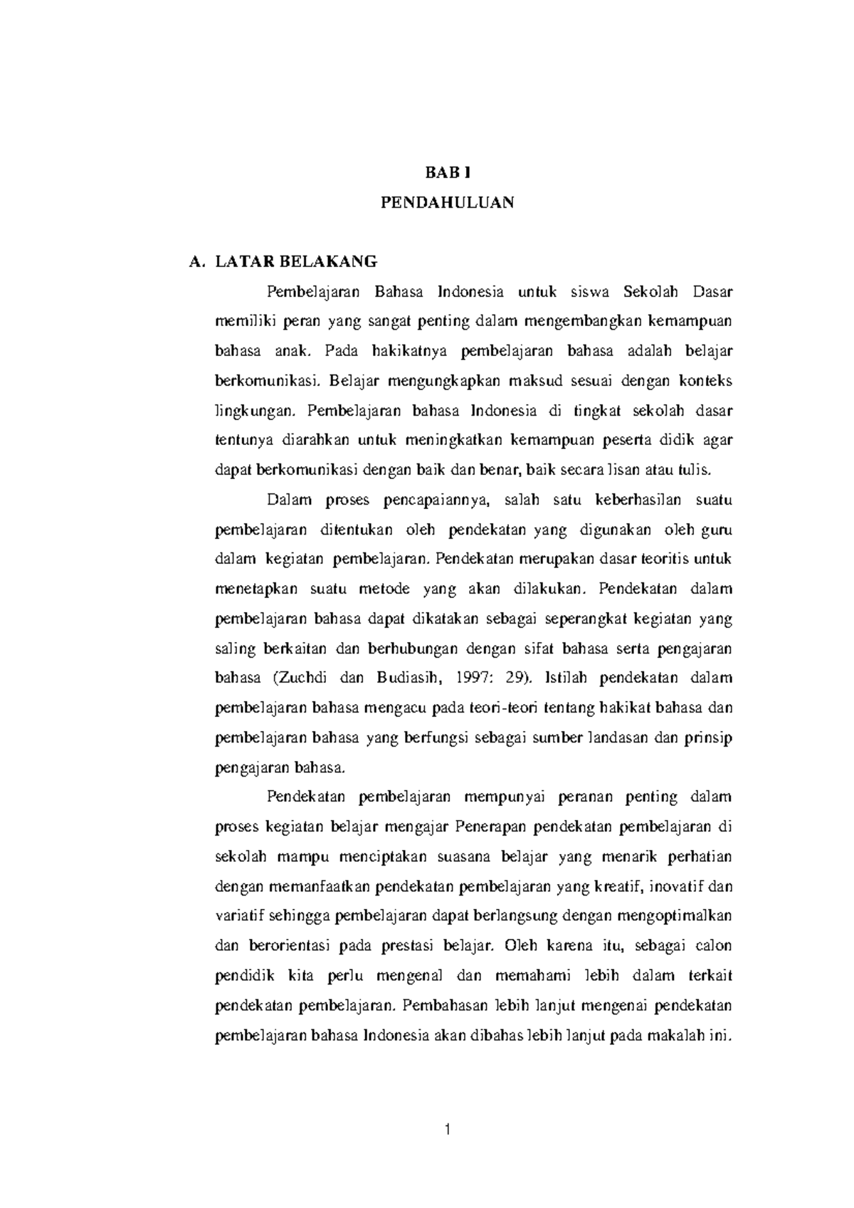 Pendekatan Pembelajaran Bahasa Indonesia: Analisis dan Metode - Document Preview