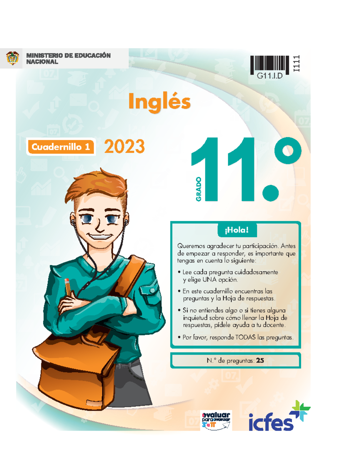 Cuadernillo de Inglés 11-1: Actividades y Respuestas 2023 - Document Preview