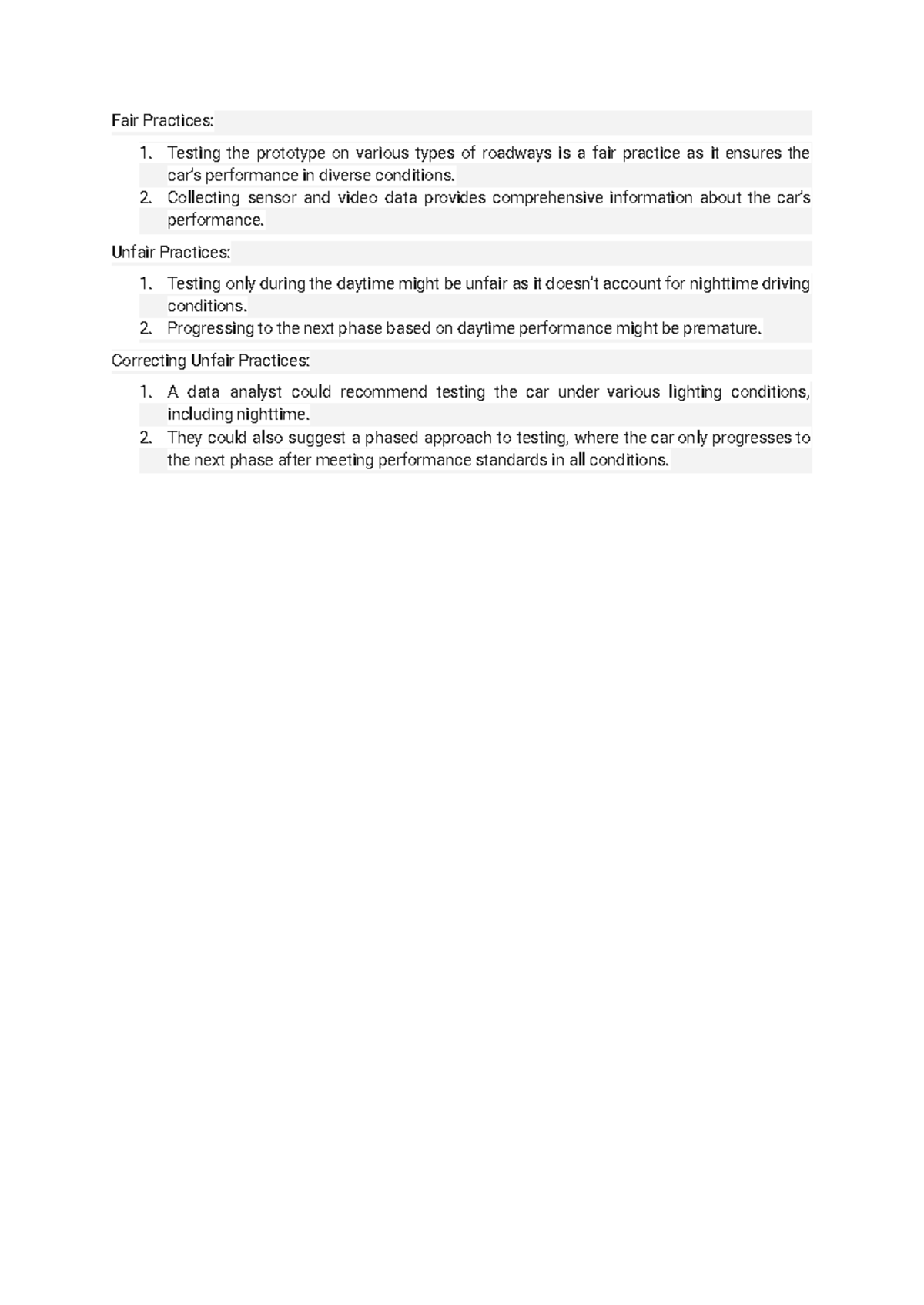Case Study #2: Evaluating Fair & Unfair Testing Practices - Studocu