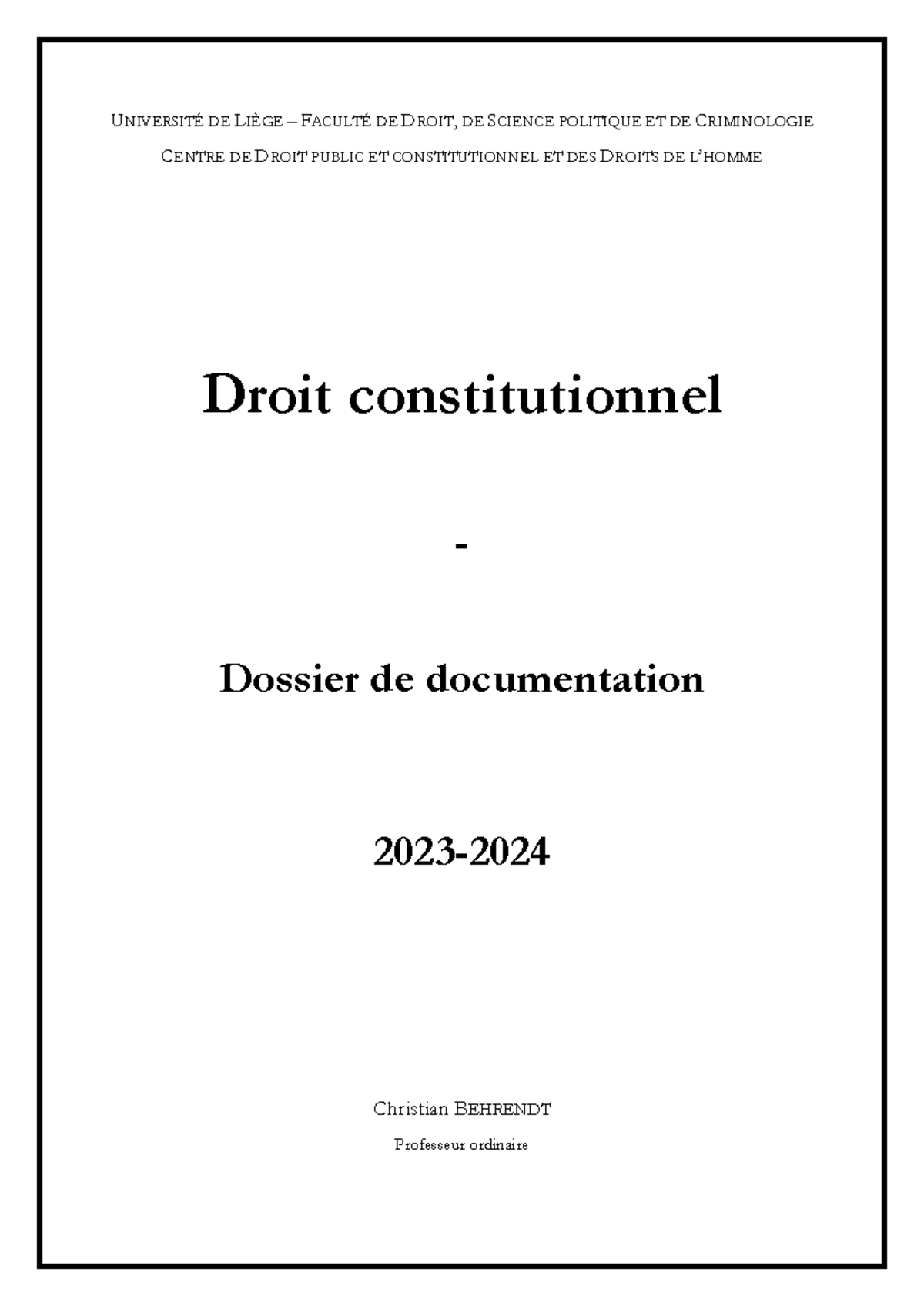 001 Dossier de documentation - 2023-2024 - ####### U NIVERSITÉ DE L ...
