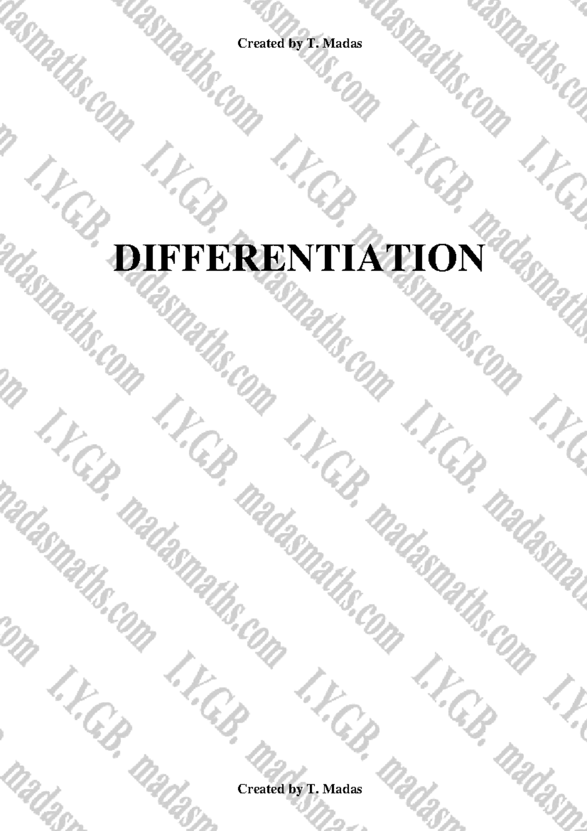 Differentiation Practice Questions C3A, C3F, C3C, C3Q, C3T - Studocu