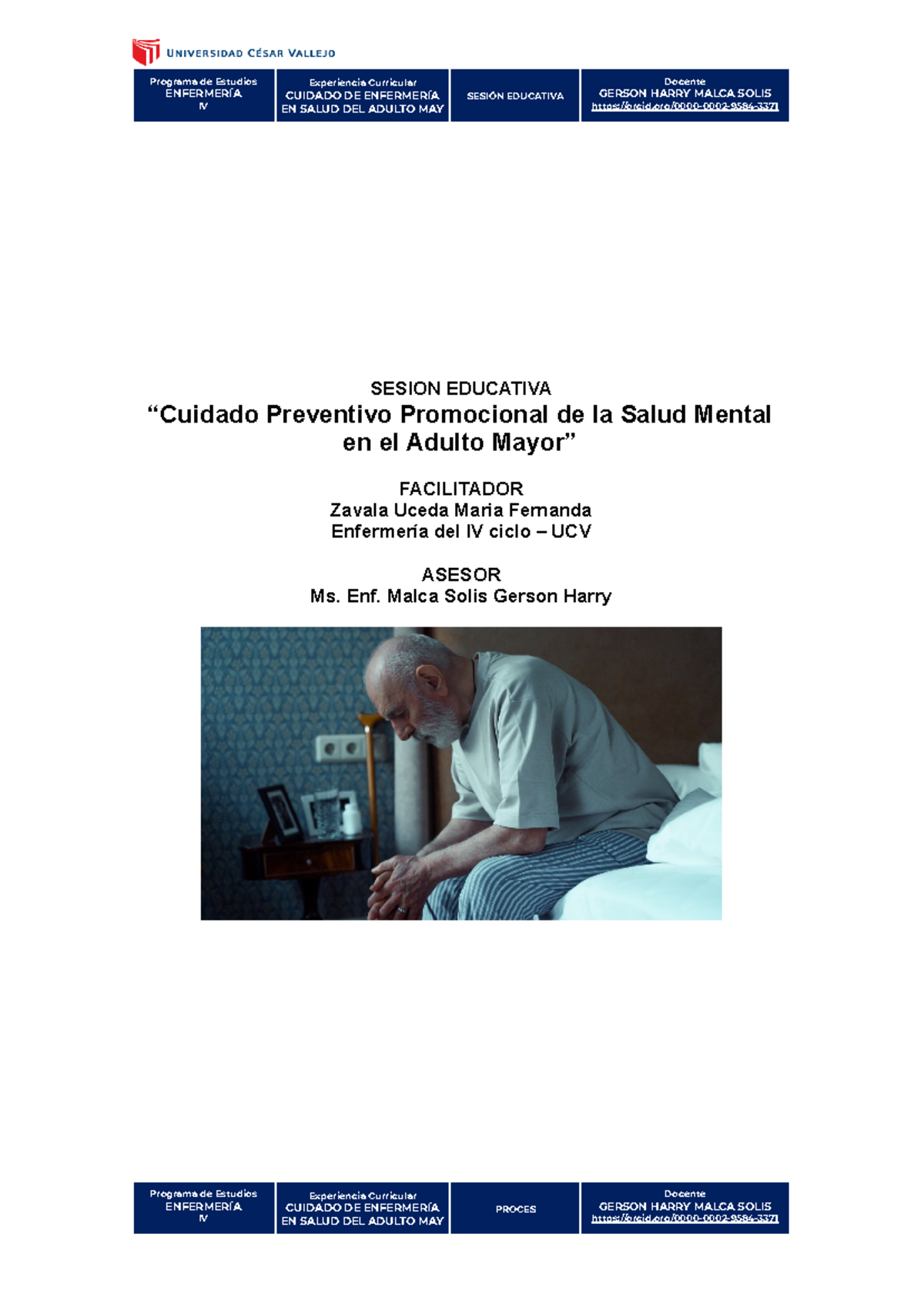 Cuidado Preventivo de la Salud Mental en Adultos Mayores - ENF IV - Studocu