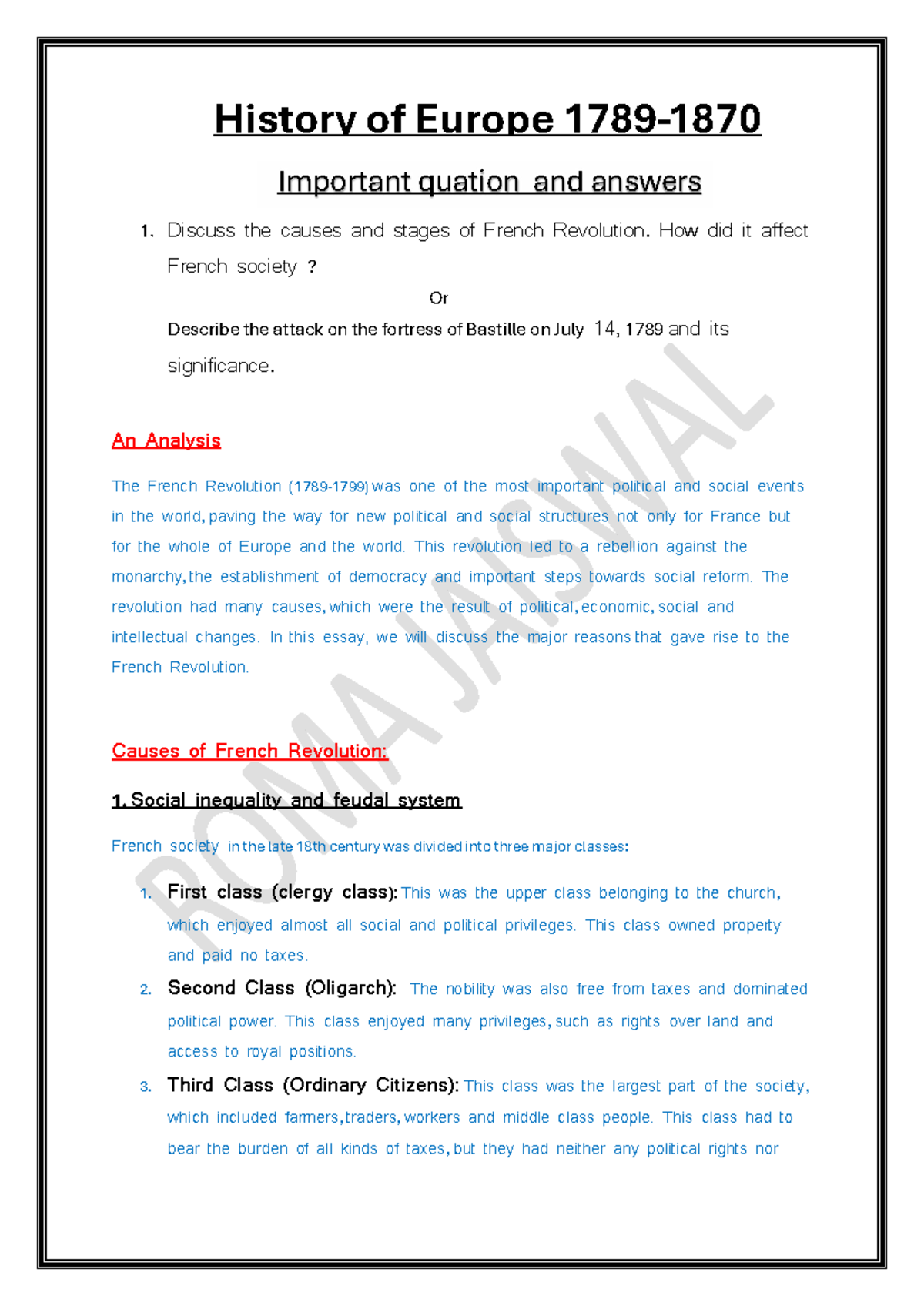 History of Europe (1789-1870): Key Events and Impacts of the French ...