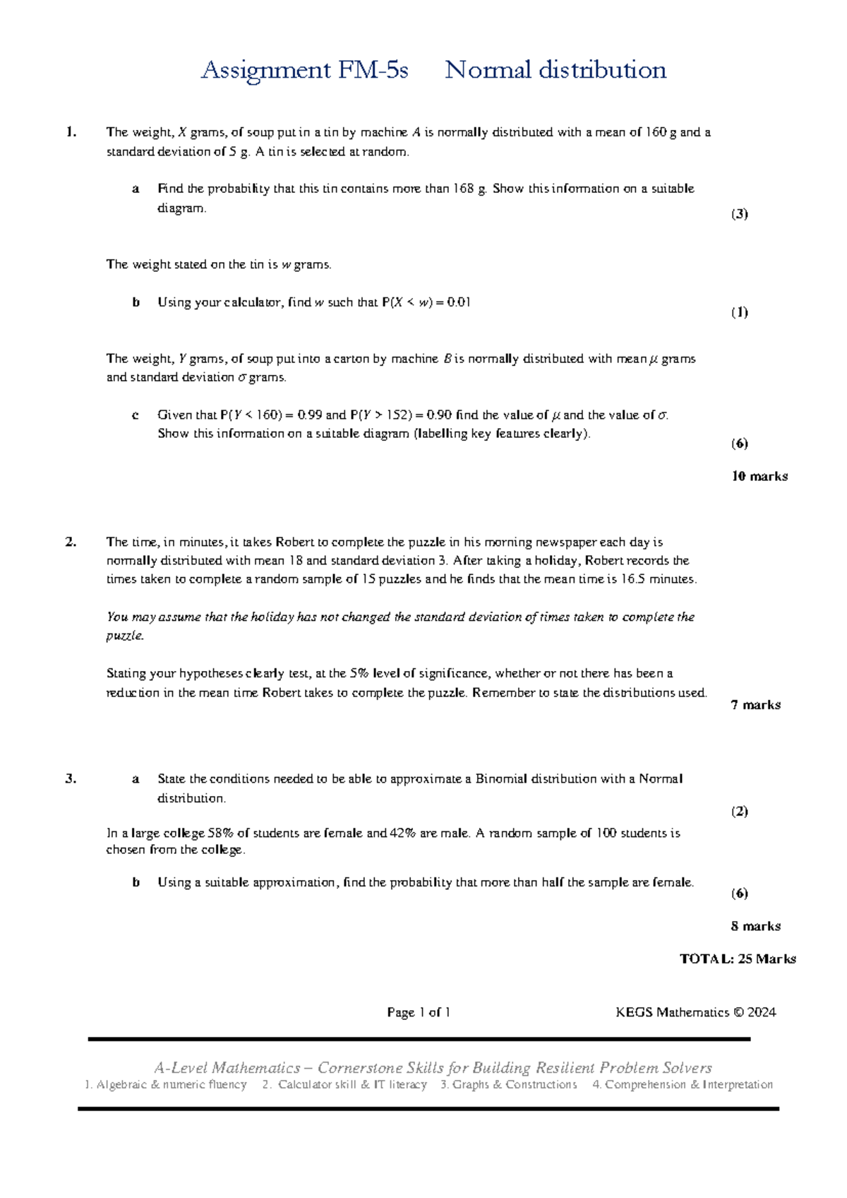 Normal Distribution Assignment 1: Probability and Hypothesis Testing ...