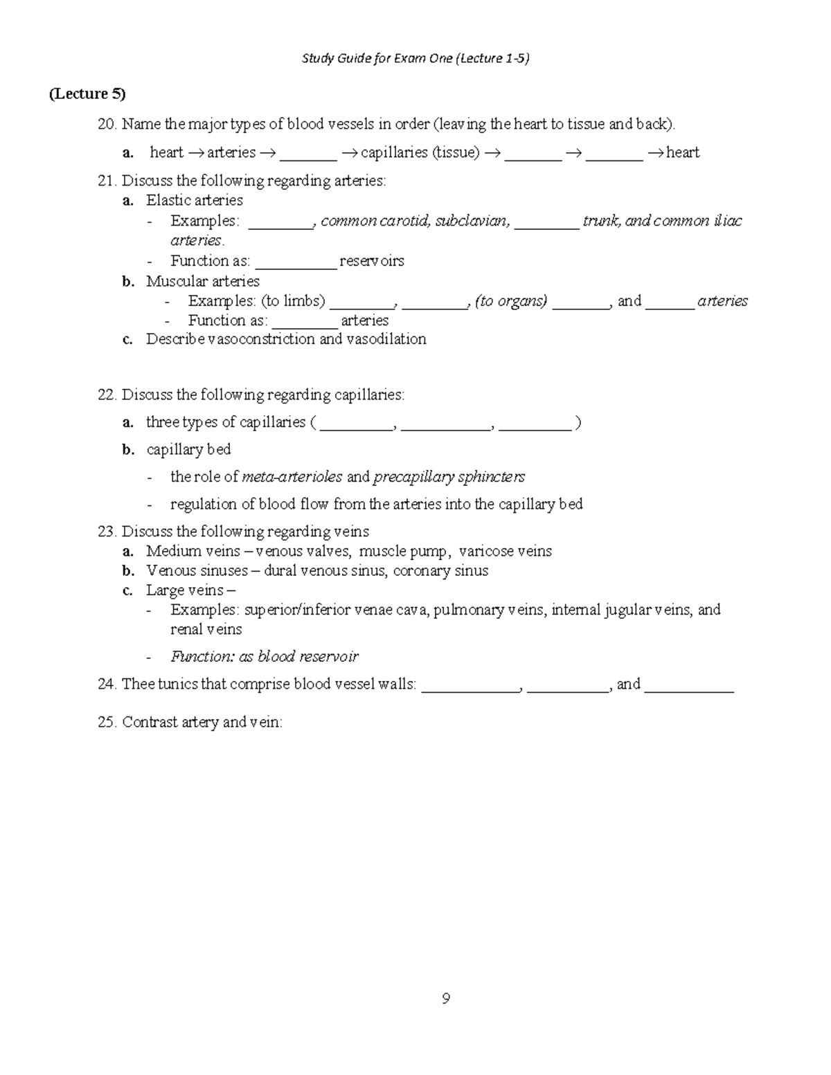 Exam+1+Study+Guide+-+Lecture+5 - Study Guide for Exam One (Lecture 1-5 ...