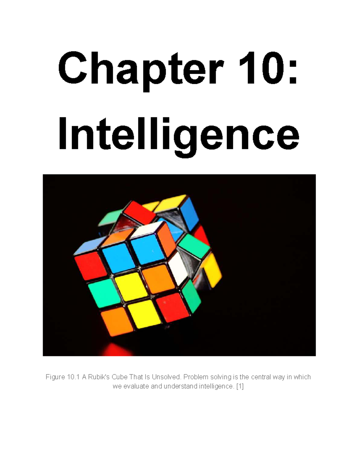 PSY 1102 Chapter 10: Understanding Intelligence and Its Measures - Studocu