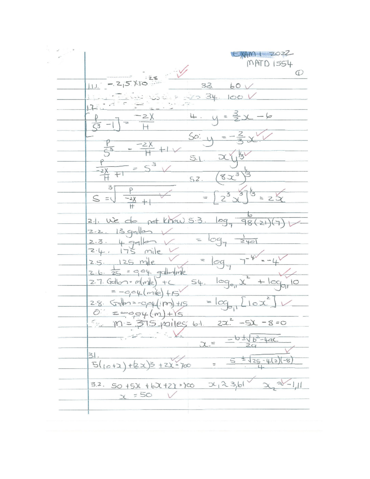 MEMO EXAM MATD1554 - Analysis and Problem Solving (2022) - Studocu