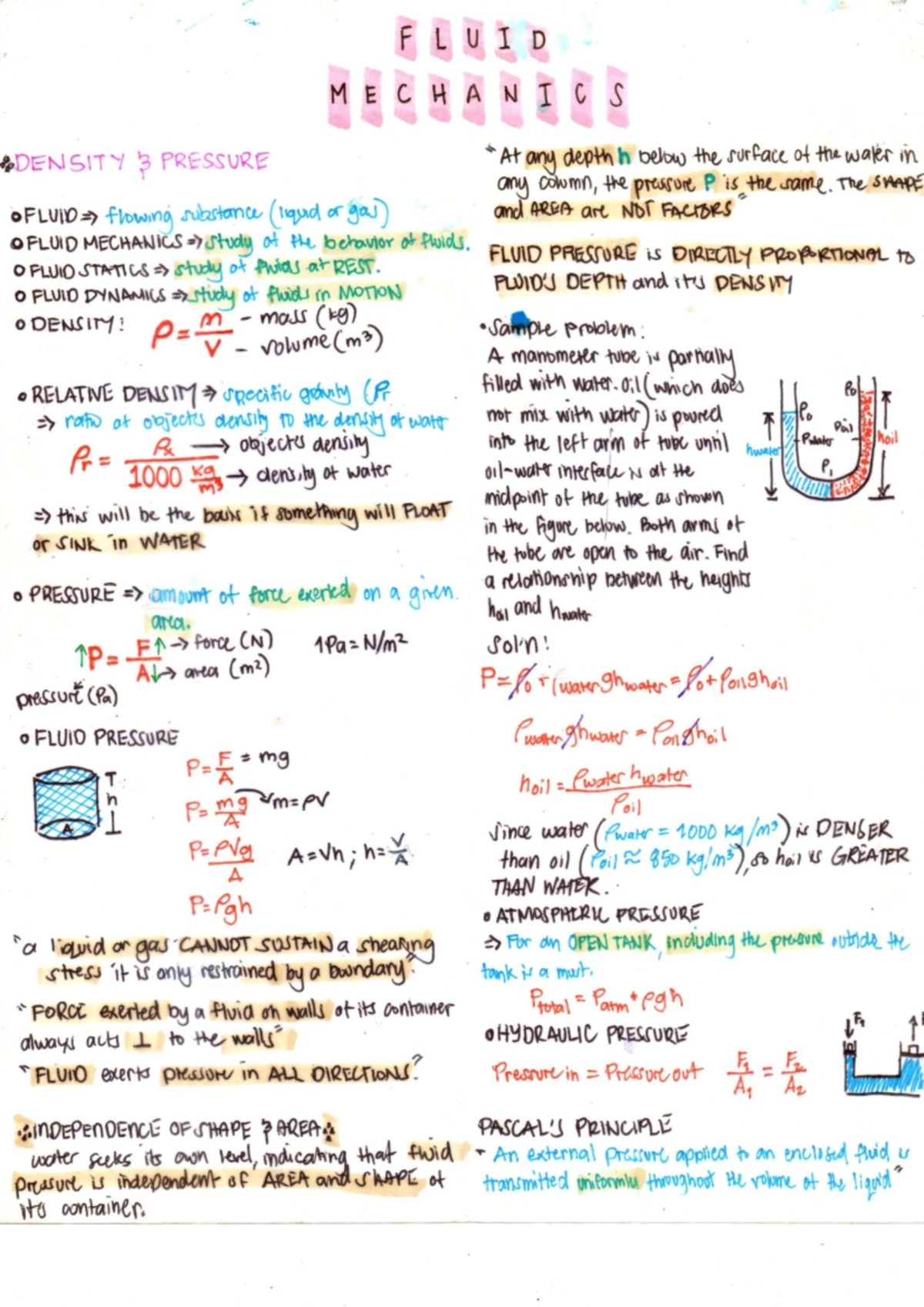 Fluid Mechanics M4 Image Collection and Analysis - Studocu