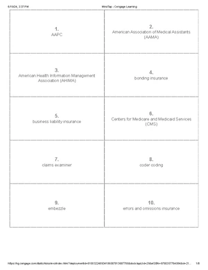 Chapter 1: Medical Insurance & Coding Flashcards - Studocu