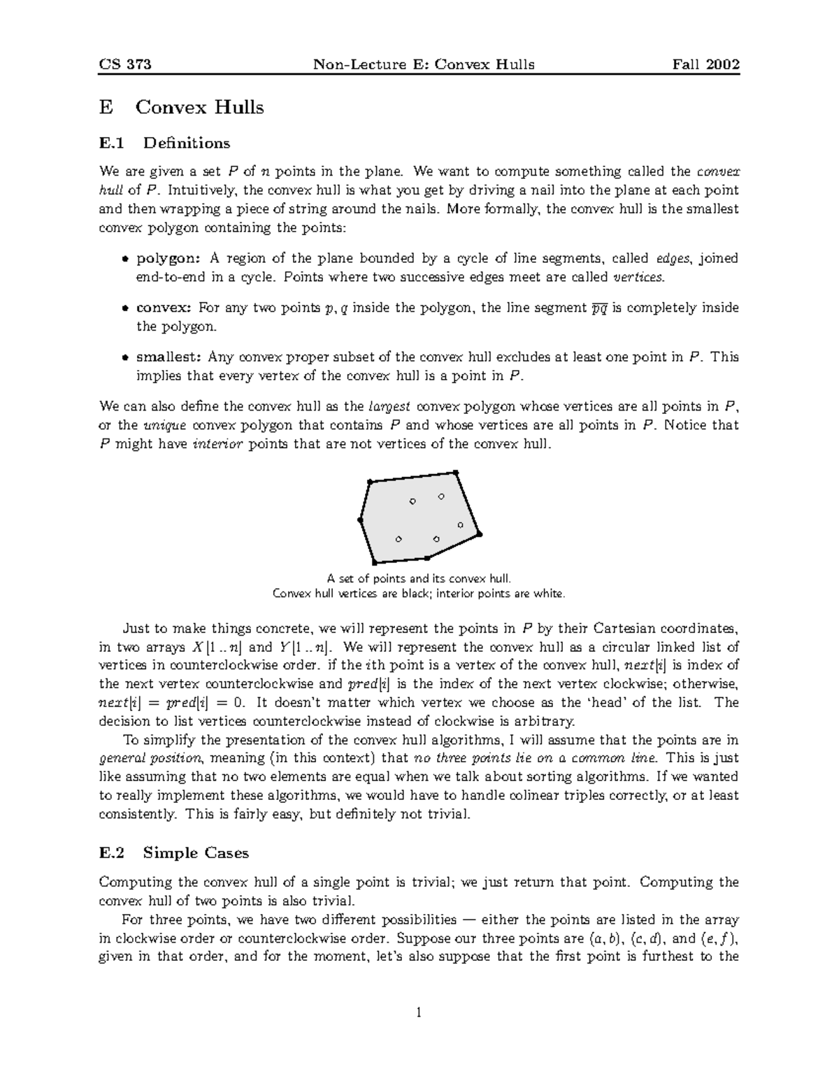 C3 x05 Convex Hull Algorithms: Definitions and Techniques - Studocu