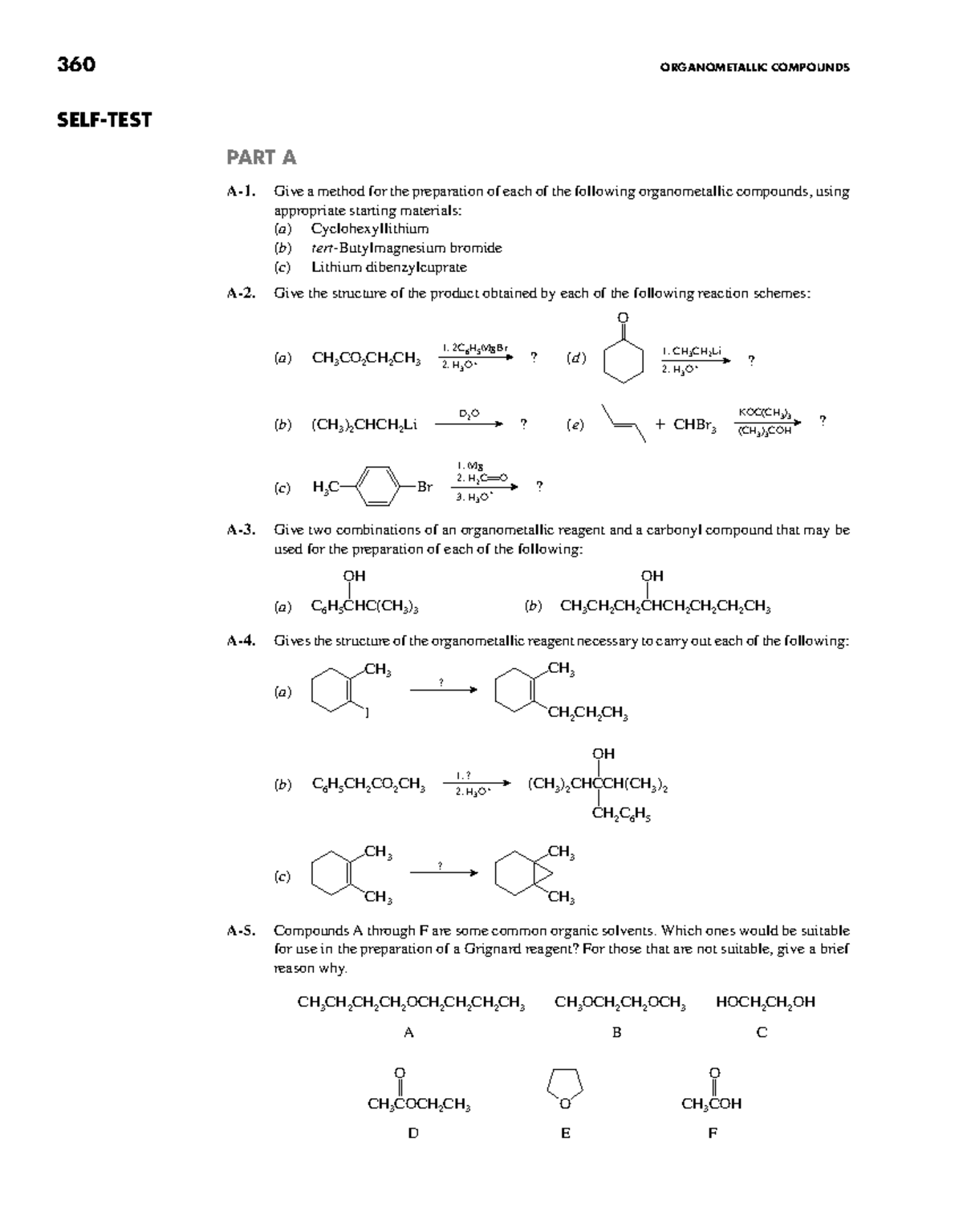 Organometallic Compounds Prep Methods - Chem 360 Solutions - Studocu