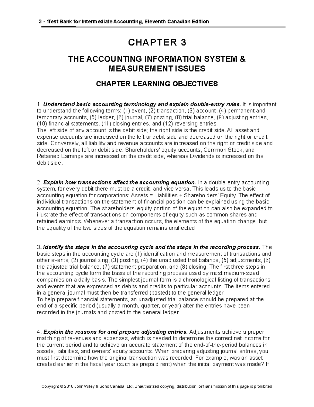 Tb03 - Test Bank for Intermediate Accounting: Chapter 3 Overview - Studocu