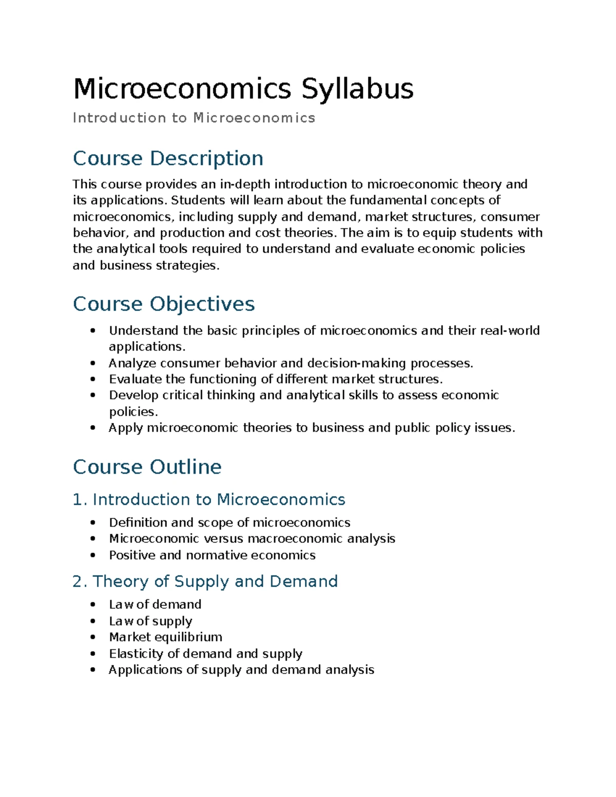 Microeconomics (Module 1): Key Concepts and Market Structures Explained ...
